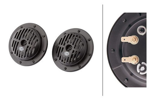 Hella Supertone Horn Kit 12V 310/380HZ HTone Black - 004811042 Photo - Close Up