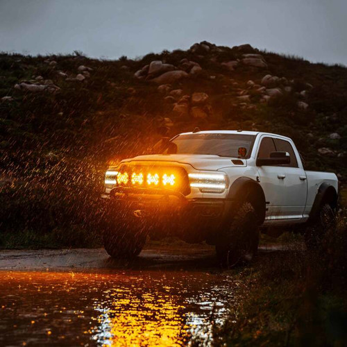 KC HiLiTES SlimLite 8in. LED Light Shield (Shield Only) - Amber - 5208 Photo - lifestyle view