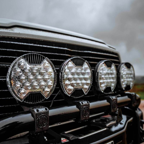 KC HiLiTES SlimLite 8in. LED Light Shield SAE Driving (Shield Only) - Clear - 5209 Photo - lifestyle view