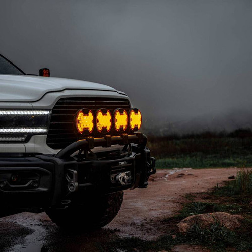 KC HiLiTES SlimLite 8in. LED Light Shield Driving (Shield Only) - Amber - 5211 Photo - lifestyle view