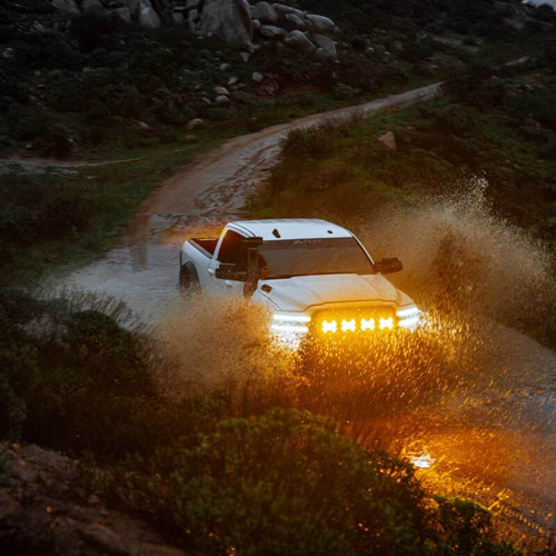 KC HiLiTES SlimLite 8in. LED Light Shield Driving (Shield Only) - Amber - 5211 Photo - lifestyle view