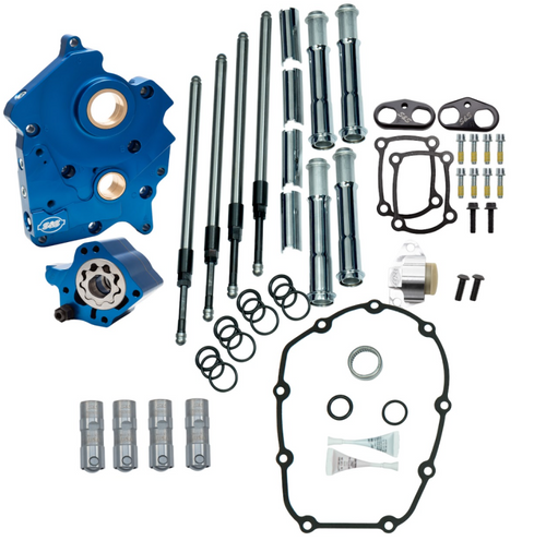 S&S Cycle 2017+ M8 Water Cooled Model Cam Chest Kit w/o Cam - Chrome Pushrod Tubes & Chain Tensioner - 310-1265 User 1