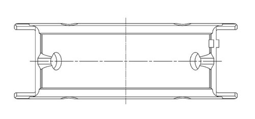 ACL Mitsubishi 4G63/4G64 Standard Size Calico Coated Standard Size High Performance Main Bearing - 5M1186HC-STD Technical Drawing