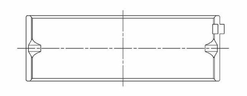 ACL Mitsubishi 4G63/4G64 Standard Size Calico Coated Standard Size High Performance Main Bearing - 5M1186HC-STD Technical Drawing