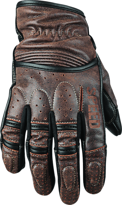 Speed and Strength Rust and Redemption Leather Gloves Brown - Large - 878623 User 3