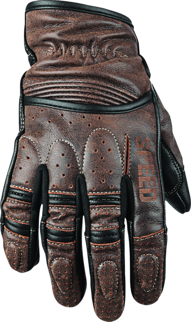 Speed and Strength Rust and Redemption Leather Gloves Brown - XL - 878624 User 3