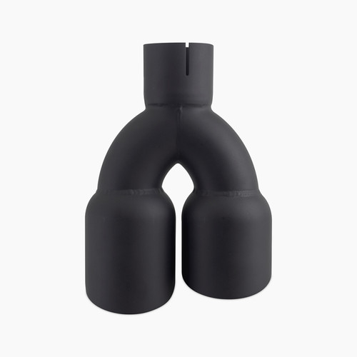 Mishimoto Dual Offset Tips 2.5in Inlet 3in Outlet Slash Cut - Black - MMEXH-TIP-FSTBK User 1