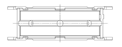 ACL BMW N63B44/S63B44 4.4L V8 .25mm Oversized Main Bearings - 5M1573H-.25 Technical Drawing