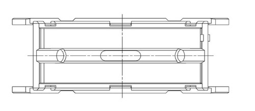 ACL BMW S65B40 4.0L V8 .025mm Oversized Main Bearings - 5M1581H-.025 Technical Drawing