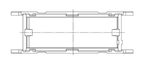 ACL BMW S85B50 5.0L V10 Standard Size Main Bearings - 6M1581HX-STD Technical Drawing
