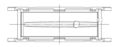 ACL BMW B58B30/S58B30 3.0L Inline 6 .025mm Oversized Main Bearings - 7M1512H-.025 Technical Drawing
