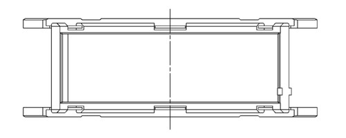 ACL BMW B58B30/S58B30 3.0L Inline 6 .25mm Oversized Main Bearings - 7M1512H-.25 Technical Drawing
