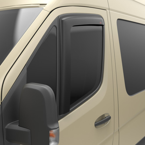 EGR 20-24 Mercedes Sprinter Van Front Tape-on Window Visors - Dark Smoke - 68701 Photo - Primary