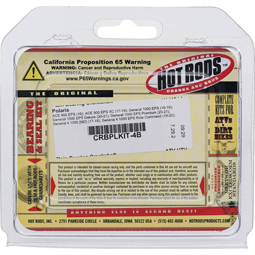 Hot Rods 11-13 Polaris RZR 900 XP 900cc Plain Bearing Crankshaft - CRBPLKIT-4B Photo - Primary