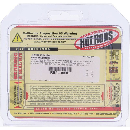 Hot Rods 02-03 Kawasaki KVF 650 Prairie 4x4 650cc Plain Bearing Rod - RBPL-003B Photo - Primary