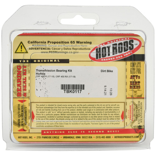 Hot Rods 17-18 Honda CRF 450 R 450cc Transmission Bearing Kit - TBK0117 Photo - Primary