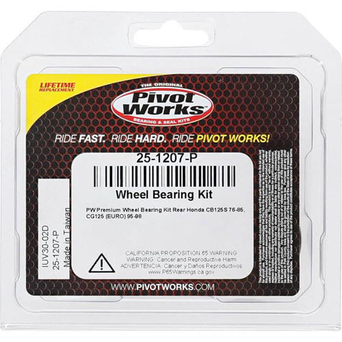 Pivot Works Honda Wheel Bearing Kit Premium Bearings - 25-1207-P Photo - Primary