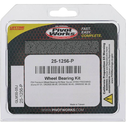 Pivot Works Suzuki Wheel Bearing Kit Premium Bearings - 25-1256-P Photo - Primary