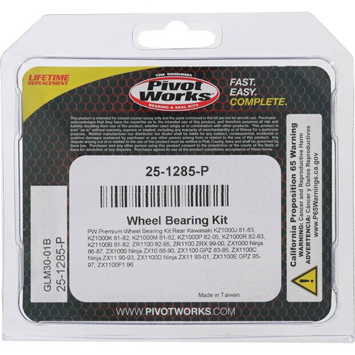 Pivot Works Kawasaki Wheel Bearing Kit Premium Bearings - 25-1285-P Photo - Primary