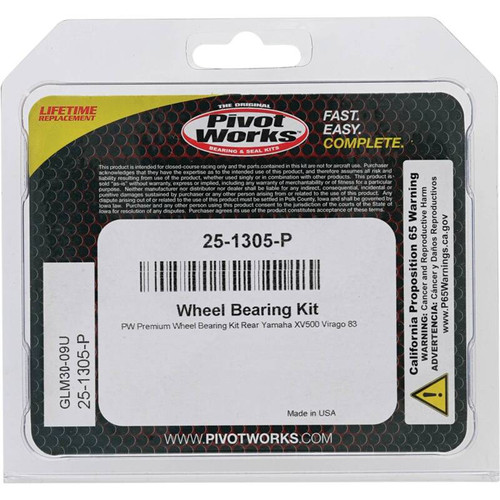 Pivot Works Yamaha Wheel Bearing Kit Premium Bearings - 25-1305-P Photo - Primary