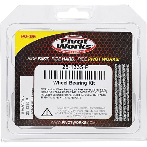 Pivot Works Honda Wheel Bearing Kit Premium Bearings - 25-1335-P Photo - Primary