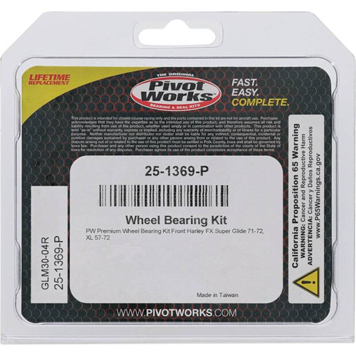 Pivot Works Harley Wheel Bearing Kit Premium Bearings - 25-1369-P Photo - Primary