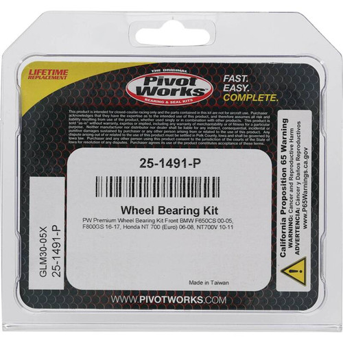 Pivot Works BMW, Honda Wheel Bearing Kit Premium Bearings - 25-1491-P Photo - Primary