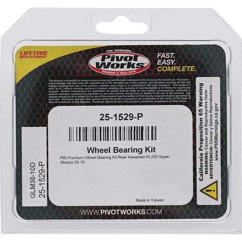 Pivot Works Kawasaki Wheel Bearing Kit Premium Bearings - 25-1529-P Photo - Primary