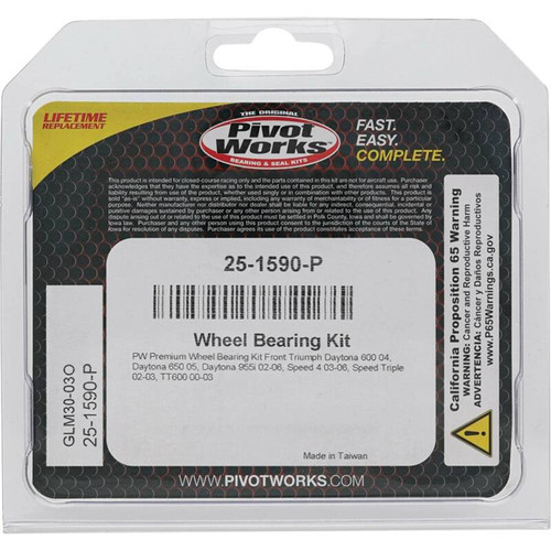 Pivot Works Triumph Wheel Bearing Kit Premium Bearings - 25-1590-P Photo - Primary