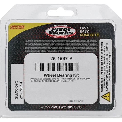 Pivot Works Honda Wheel Bearing Kit Premium Bearings - 25-1597-P Photo - Primary