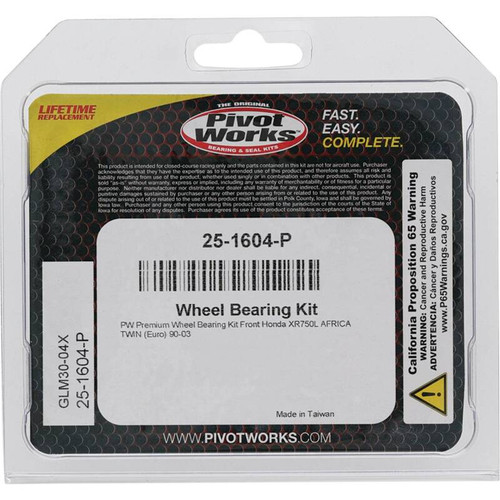 Pivot Works Honda Wheel Bearing Kit Premium Bearings - 25-1604-P Photo - Primary