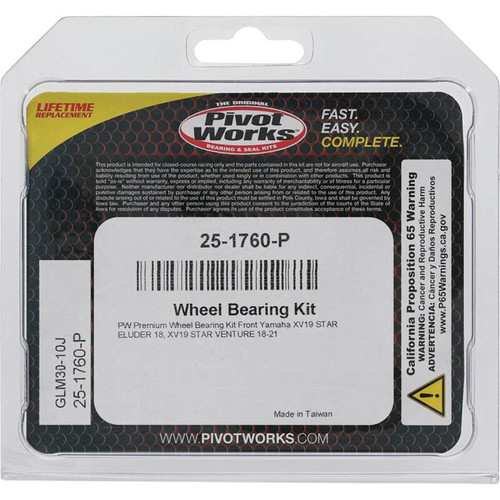 Pivot Works Yamaha Wheel Bearing Kit Premium Bearings - 25-1760-P Photo - Primary
