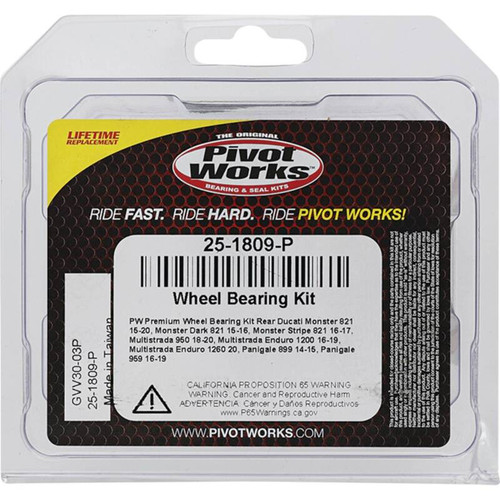Pivot Works Ducati Wheel Bearing Kit Premium Bearings - 25-1809-P Photo - Primary