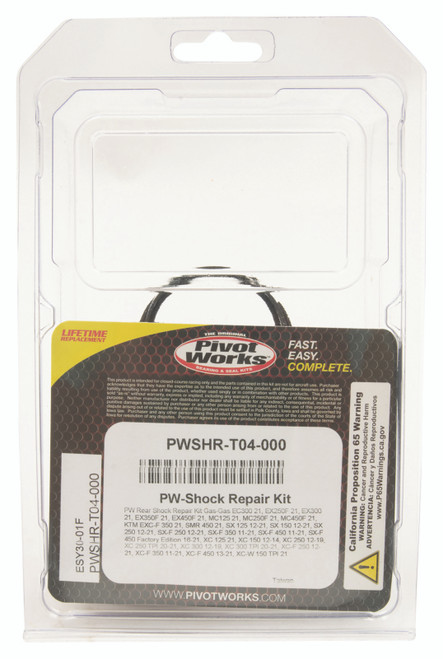 Pivot Works 21-23 Gas-Gas MC125 PW Rear Shock Absorber Rebuild Kit - PWSHR-T04-000 Photo - Primary