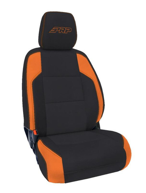 PRP 16-23 Toyota Tacoma Front Seat Covers (Pair) - Black/Orange - B053-05 Photo - Primary