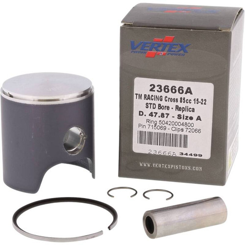 Vertex Piston 08-14 TM MX 85 85cc Cast Replica Piston Kit - 23666A Photo - Primary