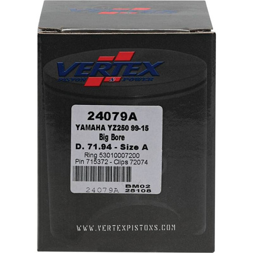 Vertex Piston 22-23 Fantic Motor XX 250 250cc +5.6mm Cast Big Bore Piston Kit 72mm. 295cc. - 24079A Photo - Primary