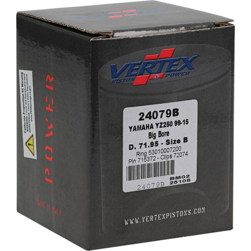 Vertex Piston 22-23 Fantic Motor XX 250 250cc +5.6mm Cast Big Bore Piston Kit 72mm. 295cc. - 24079B Photo - Primary