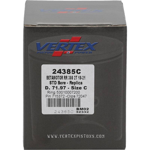 Vertex Piston 18-21 Beta RR 2T 300 300cc Cast Replica Piston Kit - 24385C Photo - Primary