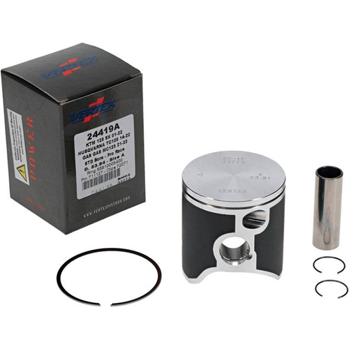 Vertex Piston 01-16 KTM 125 EXC 125cc Forged Pro Race Piston Kit - 24419A Photo - Primary