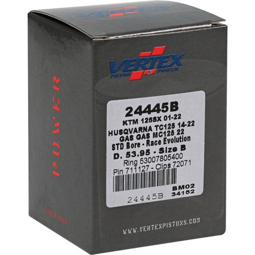 Vertex Piston 01-24 KTM 125 SX 125cc Cast Race Evolution Piston Kit - 24445B Photo - Primary