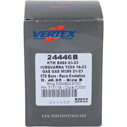Vertex Piston 03-24 KTM 85 SX 85cc Cast Race Evolution Piston Kit - 24446B Photo - Primary