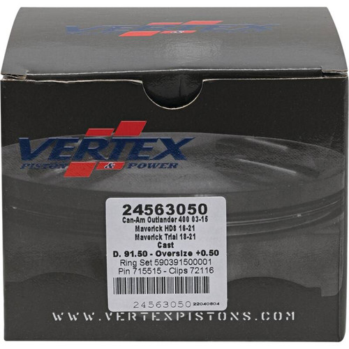 Vertex Piston 2011 Can-Am Commander 800 800cc +0.50mm Oversized Cast Replica Piston Kit - 24563050 Photo - Primary