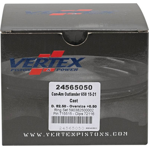 Vertex Piston 04-05 Can-Am Outlander 330 2x4 330cc +0.50mm Oversized Cast Replica Piston Kit - 24565050 Photo - Primary