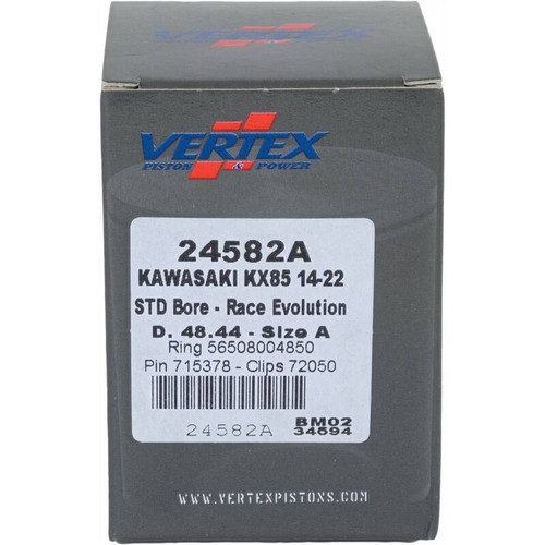 Vertex Piston 14-24 Kawasaki KX 85 85cc Cast Race Evolution Piston Kit - 24582A Photo - Primary