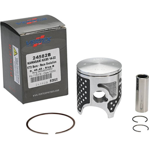 Vertex Piston 14-24 Kawasaki KX 85 85cc Cast Race Evolution Piston Kit - 24582B Photo - Primary
