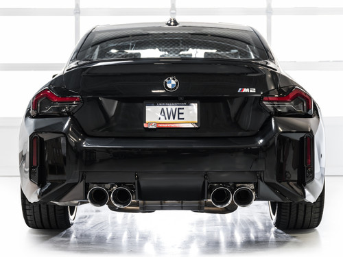 AWE Tuning 23-24 BMW G87 M2 SwitchPath Edition Exhaust - Chrome Silver Tips - 3025-42487 Photo - Mounted