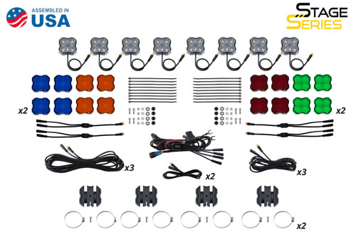 Diode Dynamics Stage Series SXS Rock Light Installer Kit - White Diffused M8 (8-pack) - DD7752 User 6