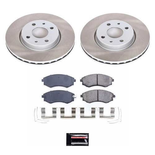 Power Stop 99-01 Hyundai Tiburon Front Semi-Coated Rotor Kit - SC1087 Photo - Primary