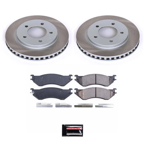 Power Stop 98-02 Lincoln Navigator Front Semi-Coated Rotor Kit - SC1869 Photo - Primary